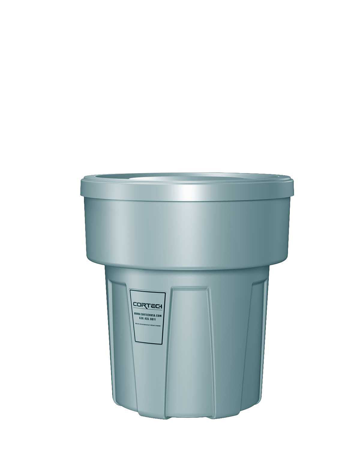 Flame Retardant Receptacle w/Lid, Blue, 30 gal