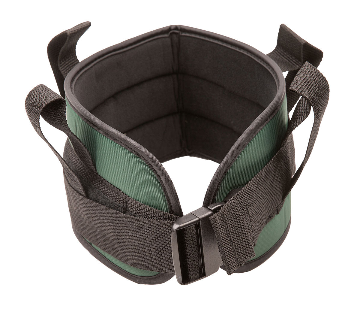 Padded transfer belt, side release buckle, medium (28" to 48"), green