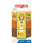 Geomag™ Magicube Mix & Match Savannah Animals, Magnetic Cubes, 3 Pieces