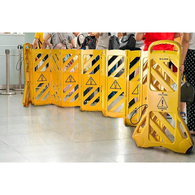13 Ft. Expandable Portable Fence Barrier Safety Barricade 2 Pack
