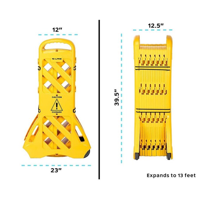 13-Foot Expandable Mobile Safety Barricade Fence System