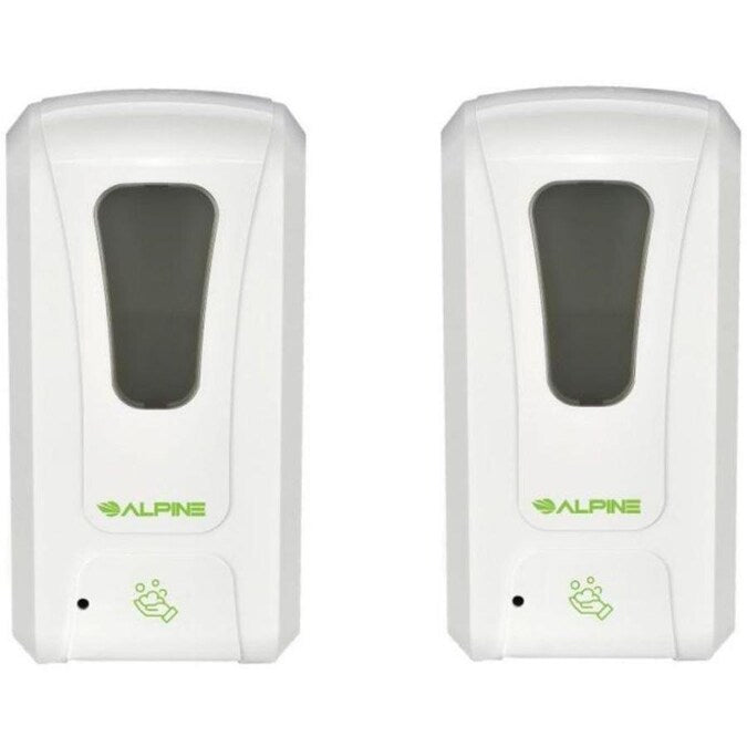 1200 ml. Wall Mount Automatic Foam Hand Sanitizer Soap Dispenser in White (2-Pack)