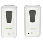 1200 ml. Wall Mount Automatic Gel Hand Sanitizer Soap Dispenser in White (2-Pack)