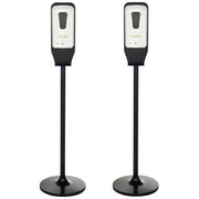 1200 ml. Wall Mount Automatic Gel Hand Sanitizer Soap Dispenser in White with Floor Stand (2-Pack)