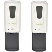 1200 ml. Wall Mount Automatic Gel Hand Sanitizer Soap Dispenser in White with Drip Tray (2-Pack)