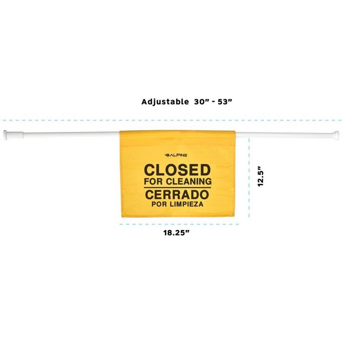 18 in. Safety Hanging Sign with Multi-Lingual Closed for Cleaning Imprint (2-Pack)