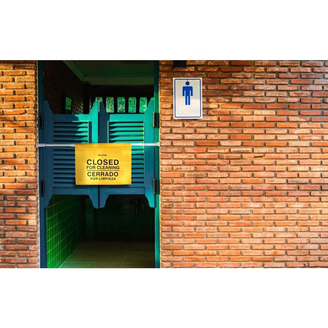 18 in. Safety Hanging Sign with Multi-Lingual Closed for Cleaning Imprint (2-Pack)