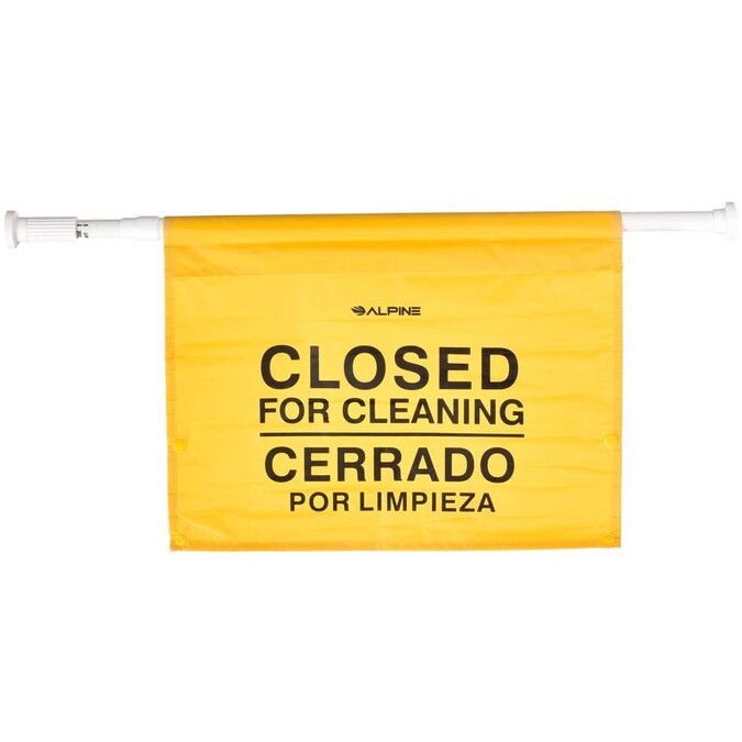 18 in. Safety Hanging Sign with Multi-Lingual Closed for Cleaning Imprint (2-Pack)