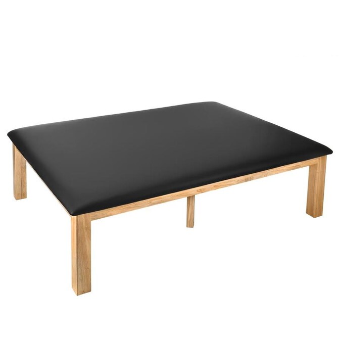 Black Upholstered Wooden Massage Therapy Treatment Table