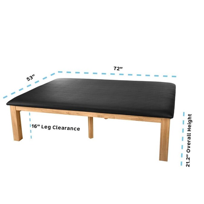Black Upholstered Wooden Massage Therapy Treatment Table