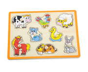 Peg Puzzle- Farm Animals