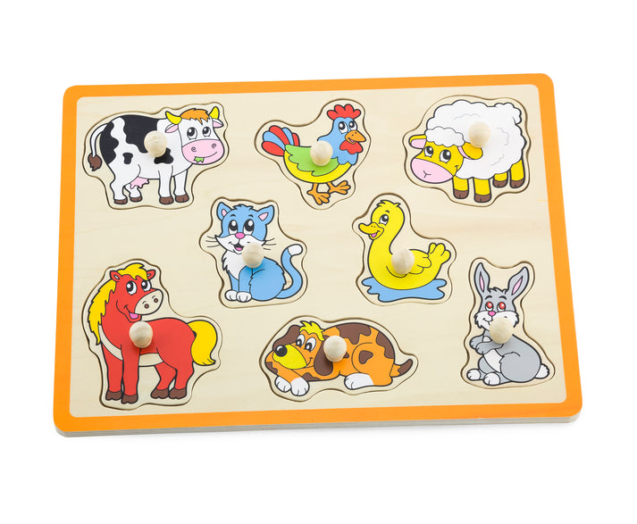 Peg Puzzle- Farm Animals