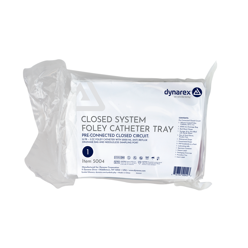 Closed Circuit / Closed System Foley Catheter Tray, 12 Fr - 10 trays per Case