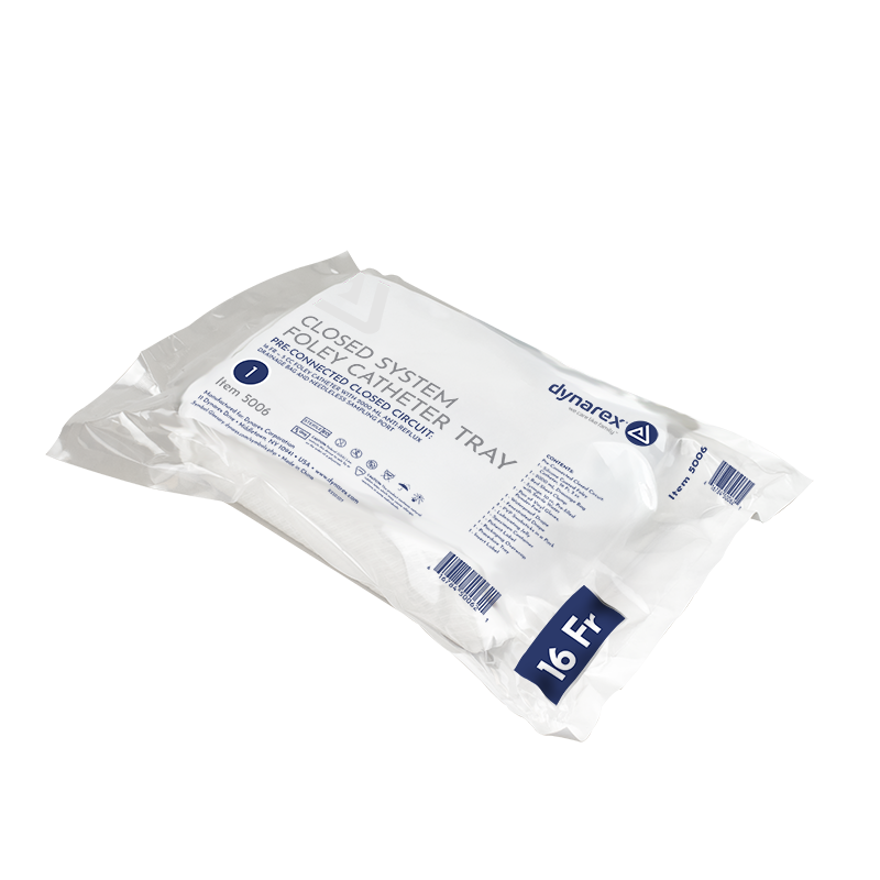 Closed Circuit / Closed System Foley Catheter Tray, 16 Fr - 10 trays per Case