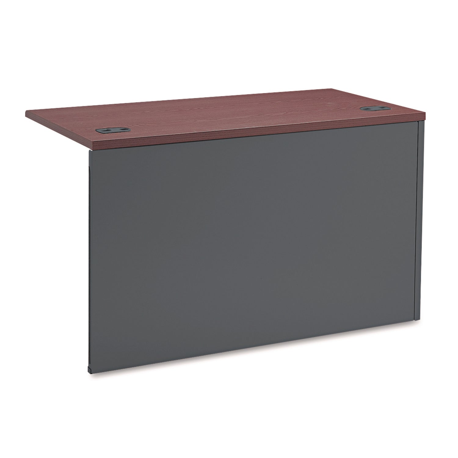 29.5" Height x 48" Width x 24" Depth - Total Drawer(s): 2 - Waterfall Edge - Finish: Charcoal - 1 Each