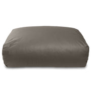 Atrium Collection Lino Ottoman - Oversized Large Couch Ottoman & Foam-Filled Lounger - Faux Leather - Gun Metal