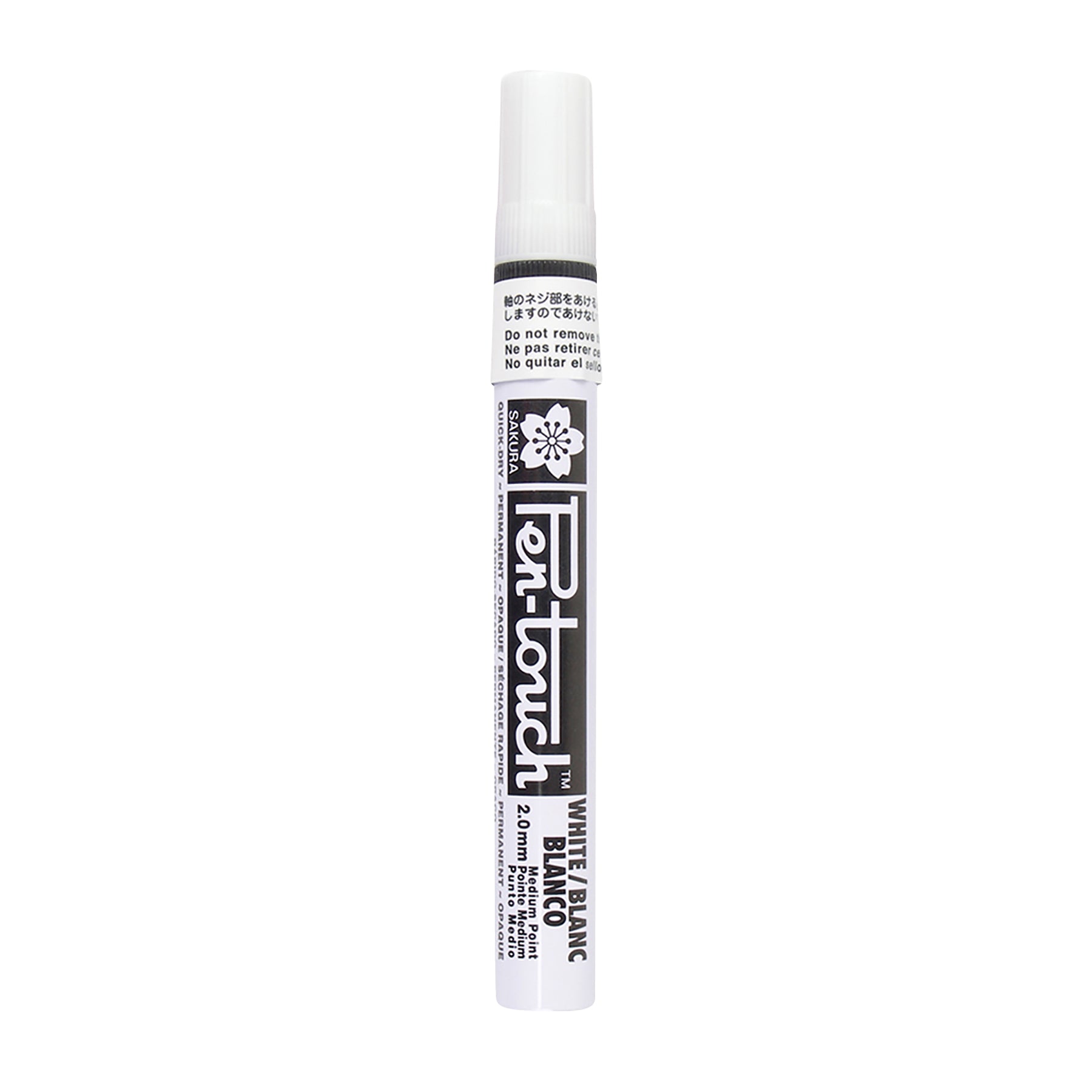 Pen-Touch Markers, 2.0mm Medium, White