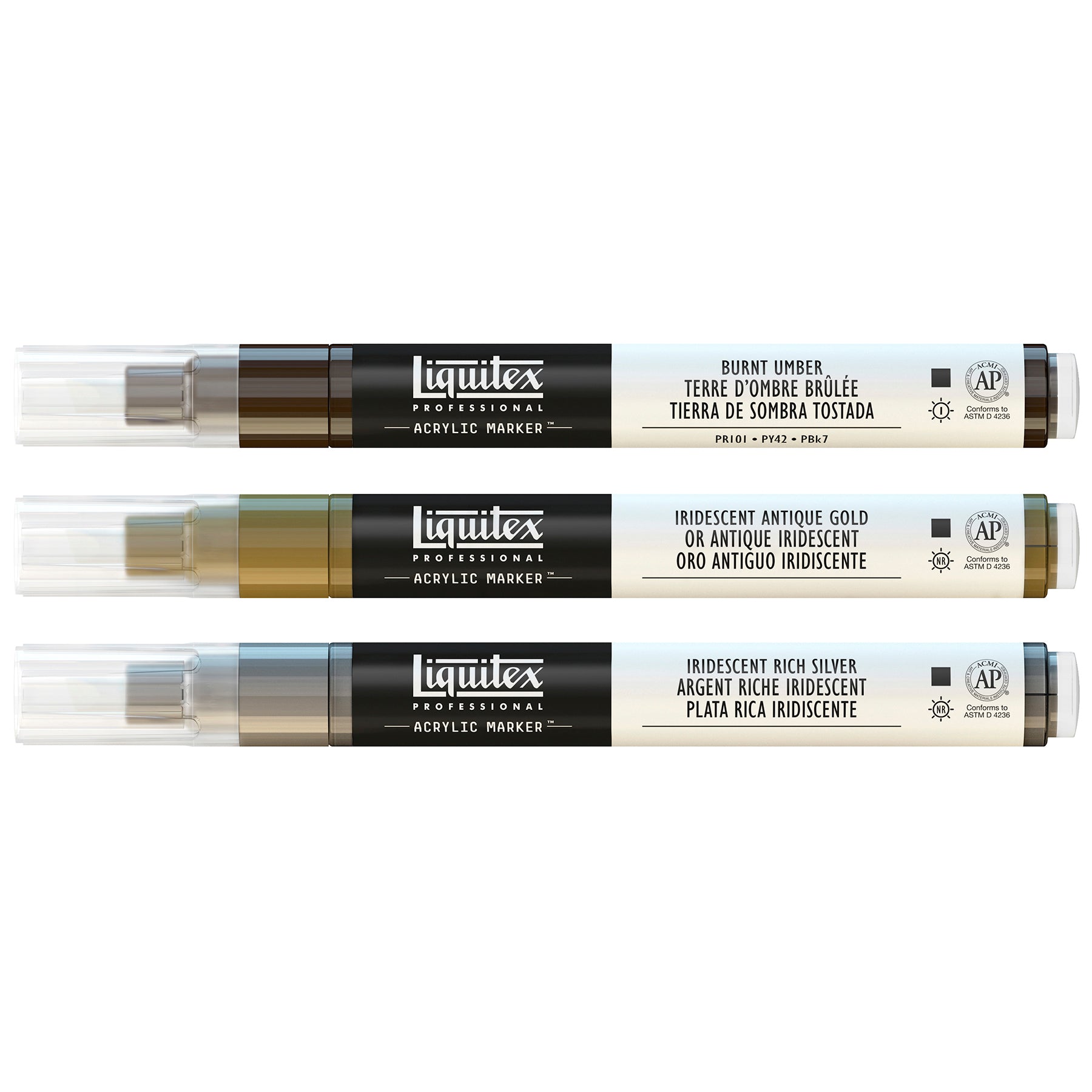 LQ Paint Marker Fine 3 Set - Iridescents