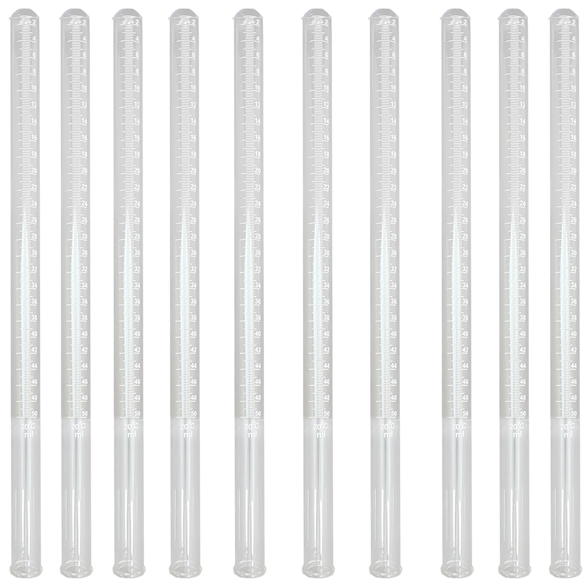 Eudiometer, Glass, 50 ml, with Platinum Wires Pack of 10
