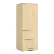 OfficeSource Storage & Wardrobe Cabinets 66"H Wardrobe Unit - Maple