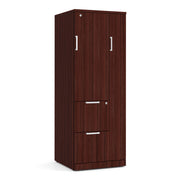 OfficeSource Storage & Wardrobe Cabinets 66"H Wardrobe Unit - Mahogany