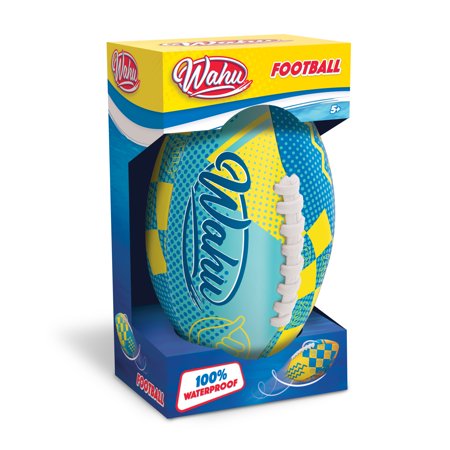 Wahu Football Blue - 100% Waterproof with Real Laces for Play in and Out of Water