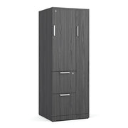 OfficeSource Storage & Wardrobe Cabinets 66"H Wardrobe Unit - Coastal Gray