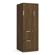 OfficeSource Storage & Wardrobe Cabinets 66"H Wardrobe Unit - Modern Walnut