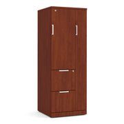 OfficeSource Storage & Wardrobe Cabinets 66"H Wardrobe Unit - Cherry