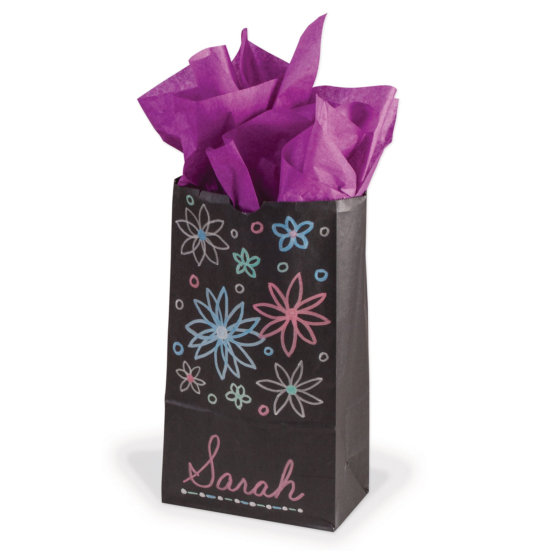 Kraft Bag, Assorted Bright Colors, 6" x 3-5/8" x 11", 28 Bags