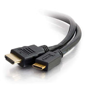 C2G - 6ft High Speed HDMI to Mini HDMI Cable with Ethernet - 6 Ft HDMI a/V Cable for Audio/Video Device, Smartphone, Tablet, D - Black