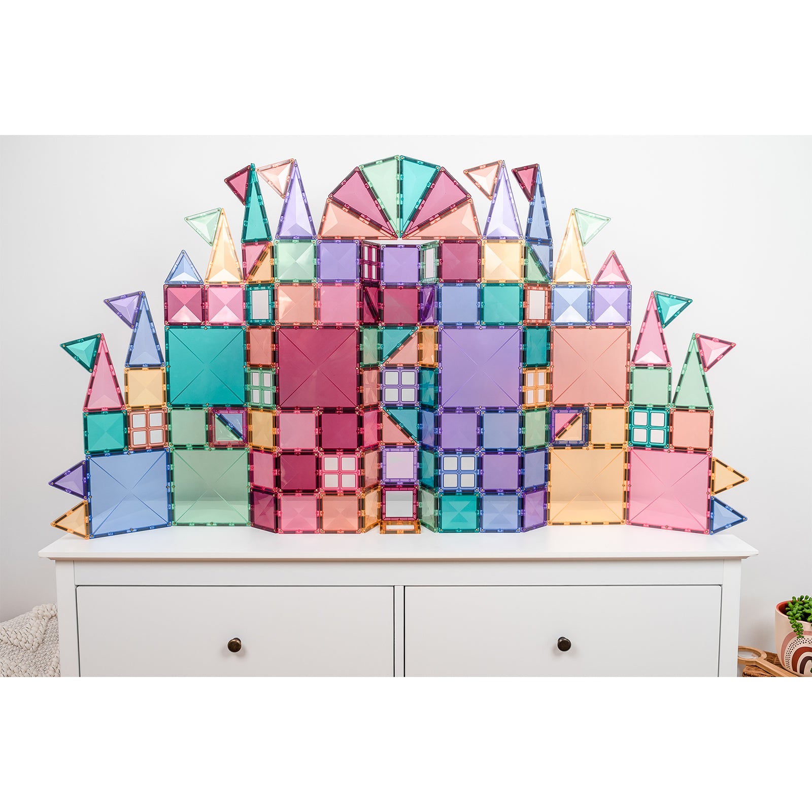 Magnetic Tiles Pastel Creative Pack, 120 Pieces