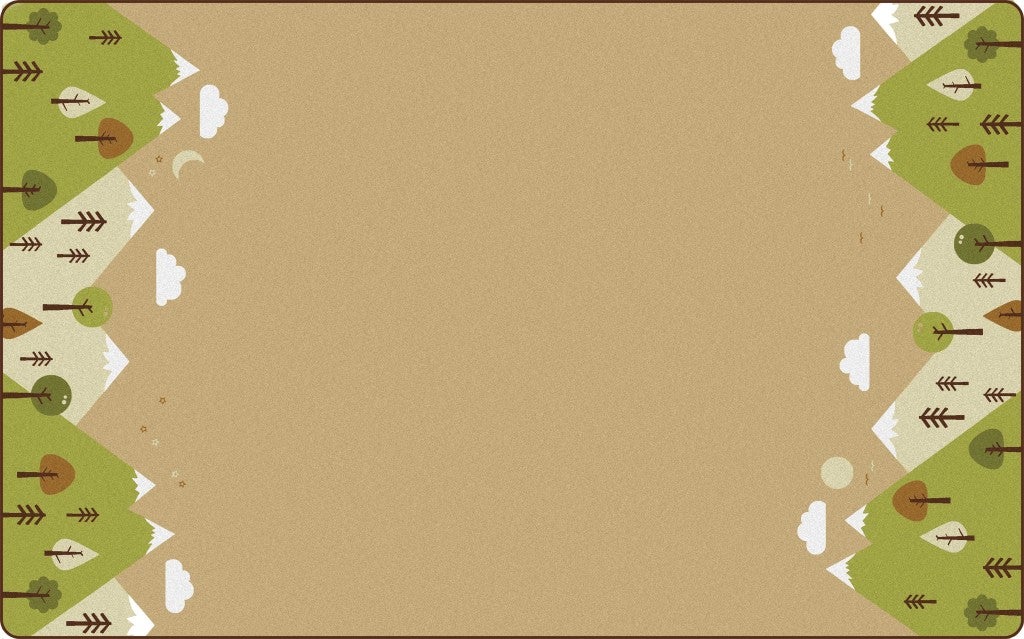 KIDSoft Tranquil Mountains Rug  - 4ft x 6ft - Rectangle - Tan