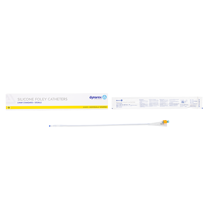 Silicone Foley Catheters 2-way Standard, 16 Fr, 5-10 cc - 10 boxes per Case