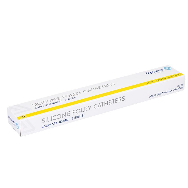 Silicone Foley Catheters 2-way Standard, 20 Fr, 5-10 cc - 10 boxes per Case