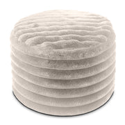 Jaxx Paran Accent Pouf - Fluffy Faux Fur Ottoman for Modern Interior Design, Regular, Grey