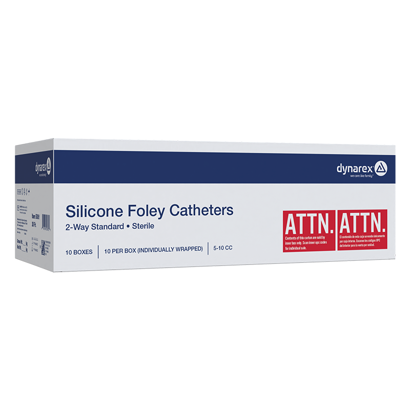 Silicone Foley Catheters 2-way Standard, 26 Fr, 5-10cc - 10 boxes per Case