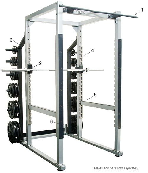 STS POWER RACK with HOOK PLATES - 40" WIDTH - SILVER