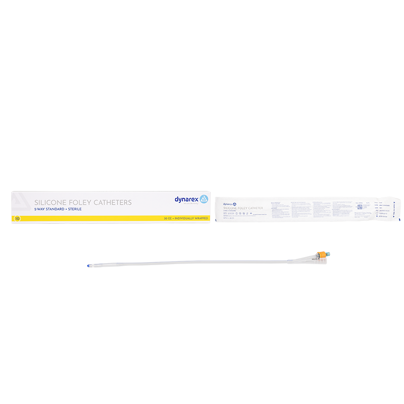 Silicone Foley Catheters 2-way Standard, 16 Fr, 30 cc - 10 boxes per Case