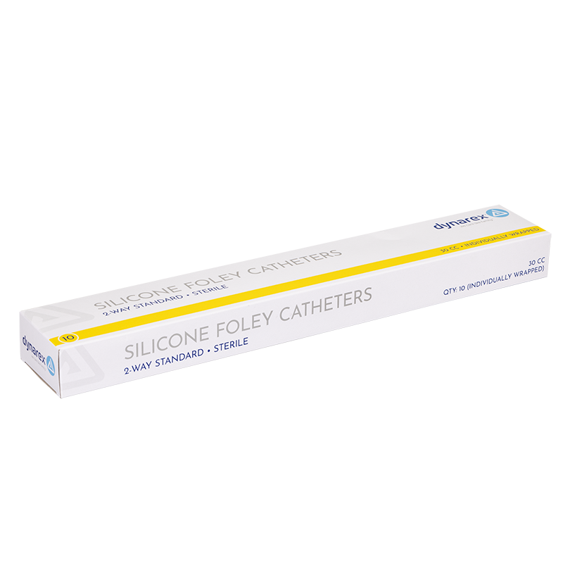 Silicone Foley Catheters 2-way Standard, 16 Fr, 30 cc - 10 boxes per Case