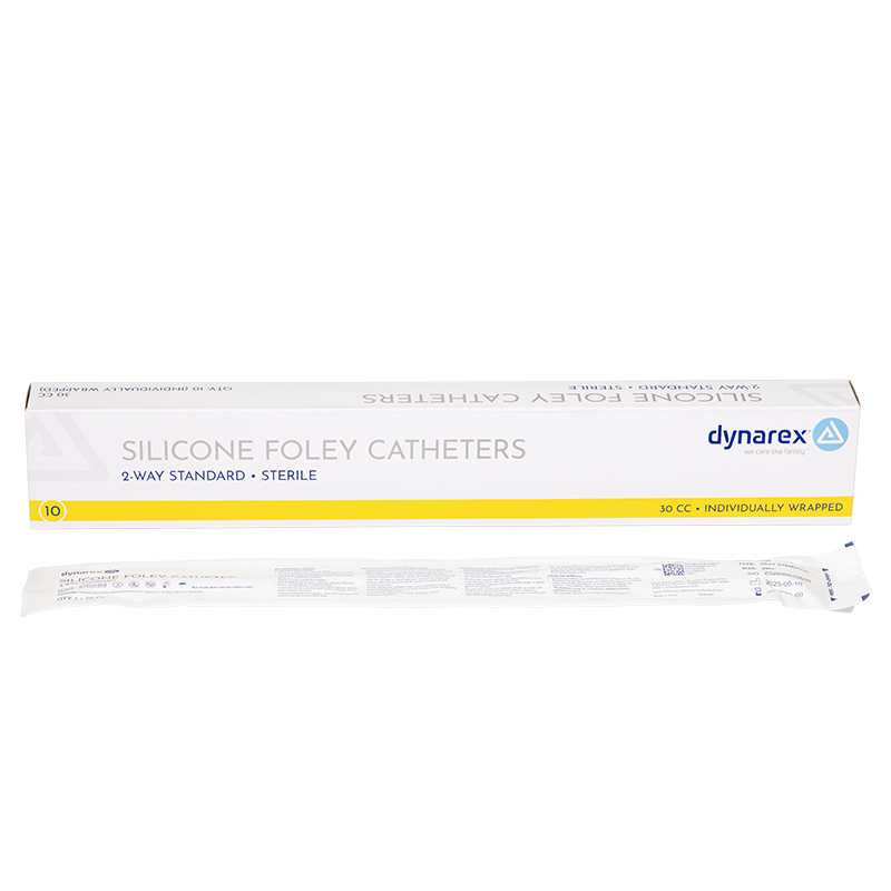Silicone Foley Catheters 2-way Standard, 20 Fr, 30 cc - 10 boxes per Case