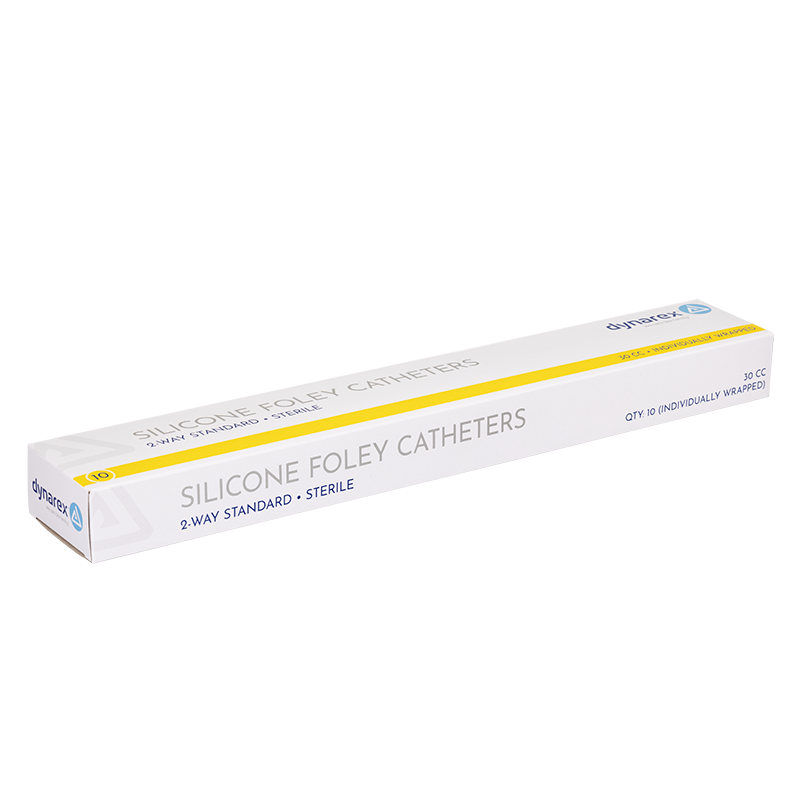Silicone Foley Catheters 2-way Standard, 20 Fr, 30 cc - 10 boxes per Case
