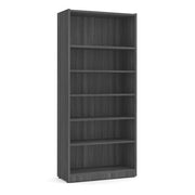 OfficeSource Laminate Bookcase - 6 Shelves - Coastal Gray