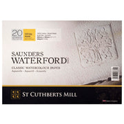 Saunders Waterford Watercolor Block, Rough, White, 140lb/300gsm, 20 Sheet, 10x7 inch, 1 Count