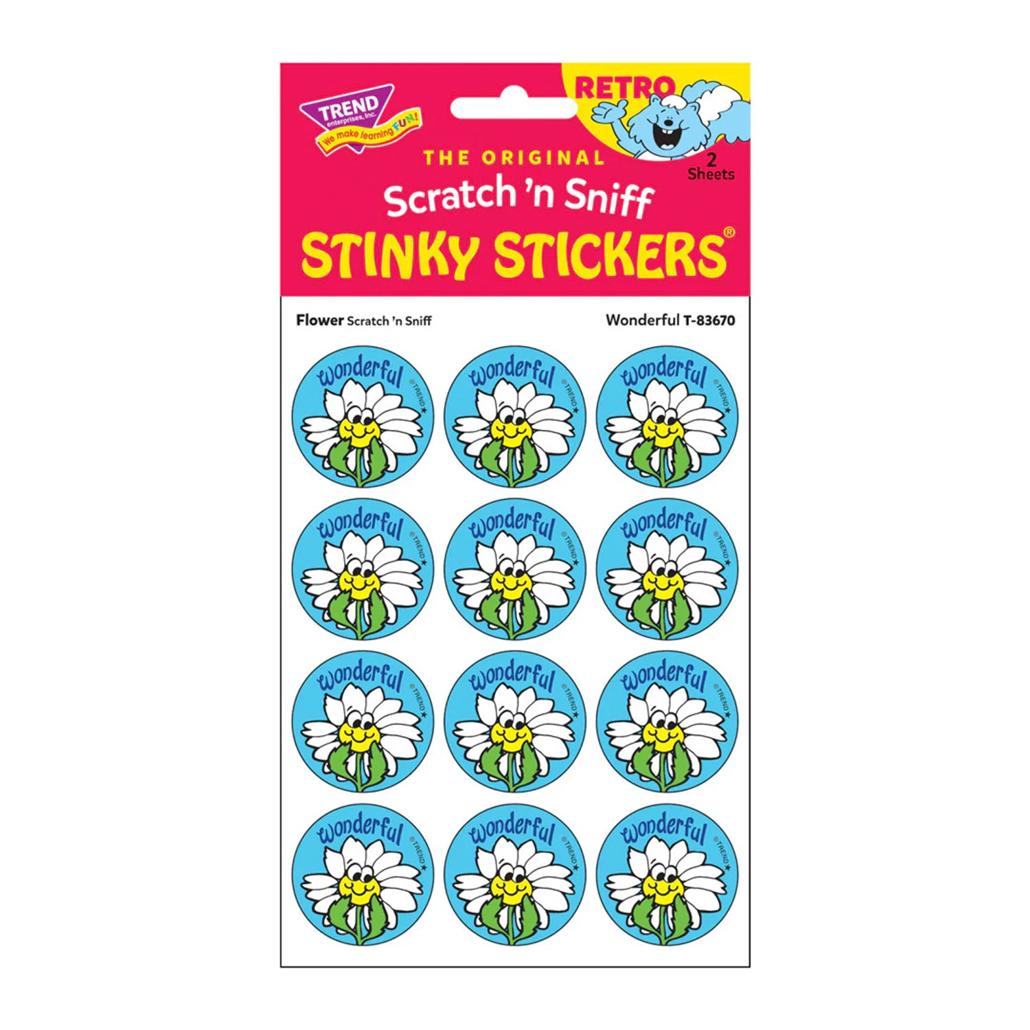 Wonderful/ Flower Scent Stickers, 24 ct.
