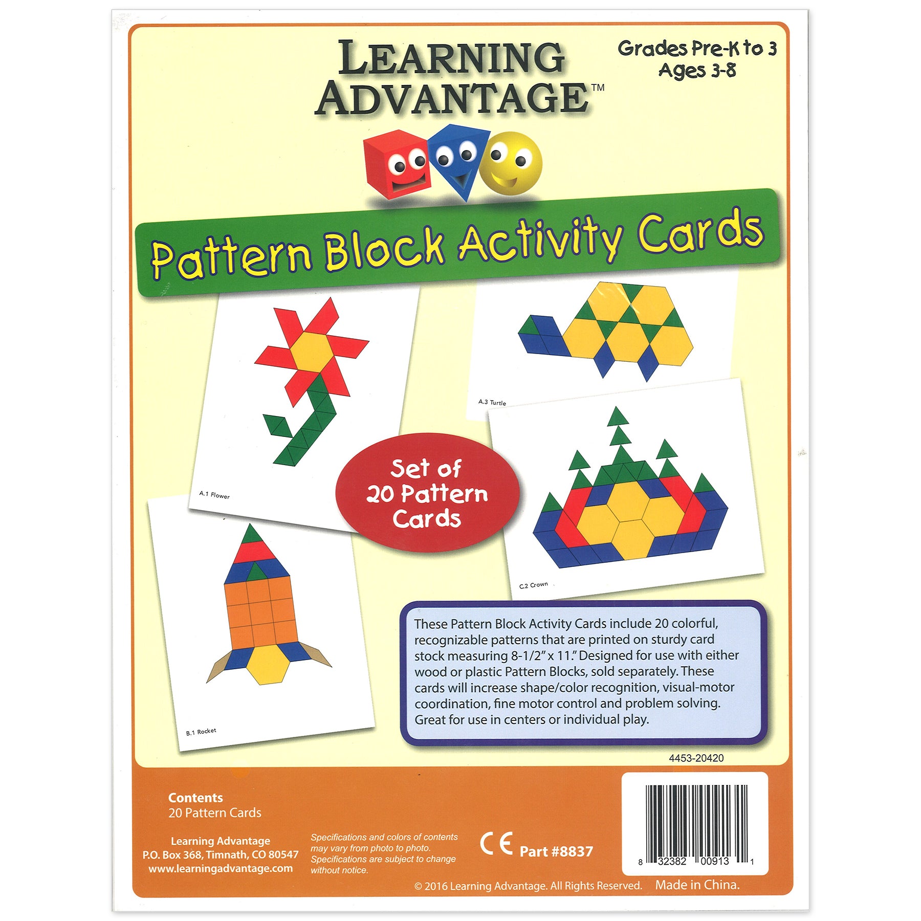 Pattern Block Activity Cards - Set of 20