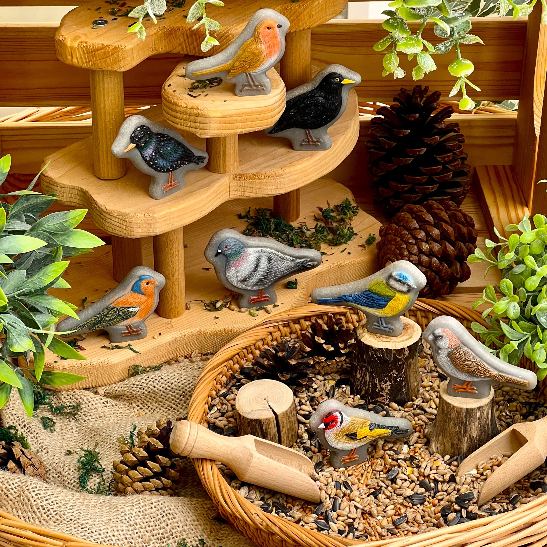 Sensory Play Stones - Birds - Set of 8
