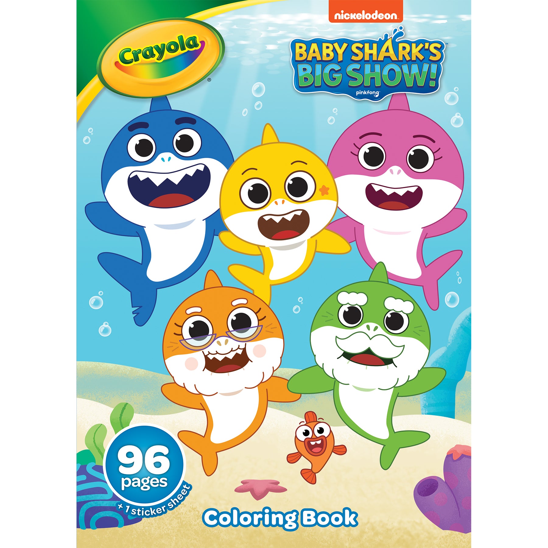 Coloring Book, Baby Shark, 96 Pages