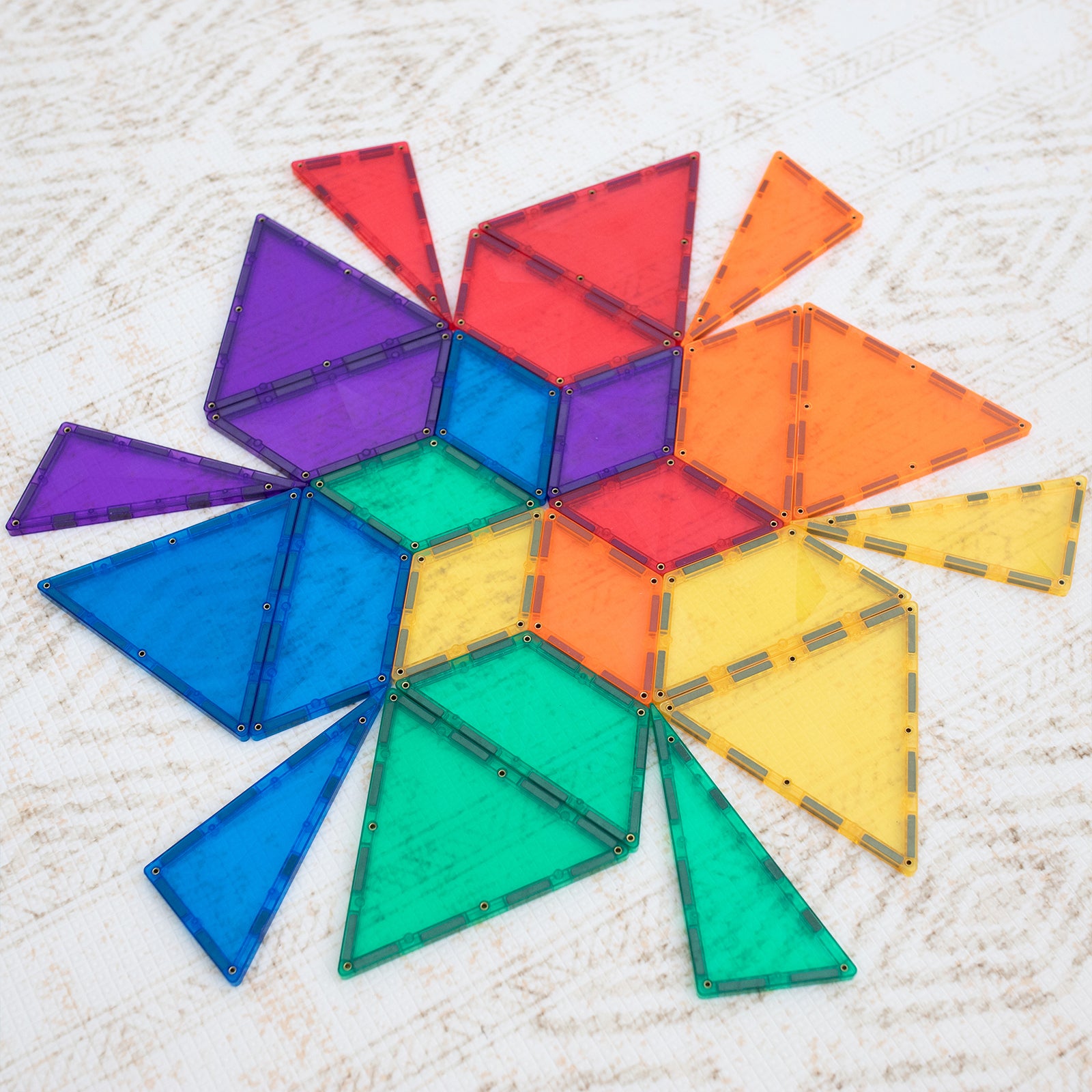 Magnetic Tiles Rainbow Shape Expansion Pack, 36 Pieces