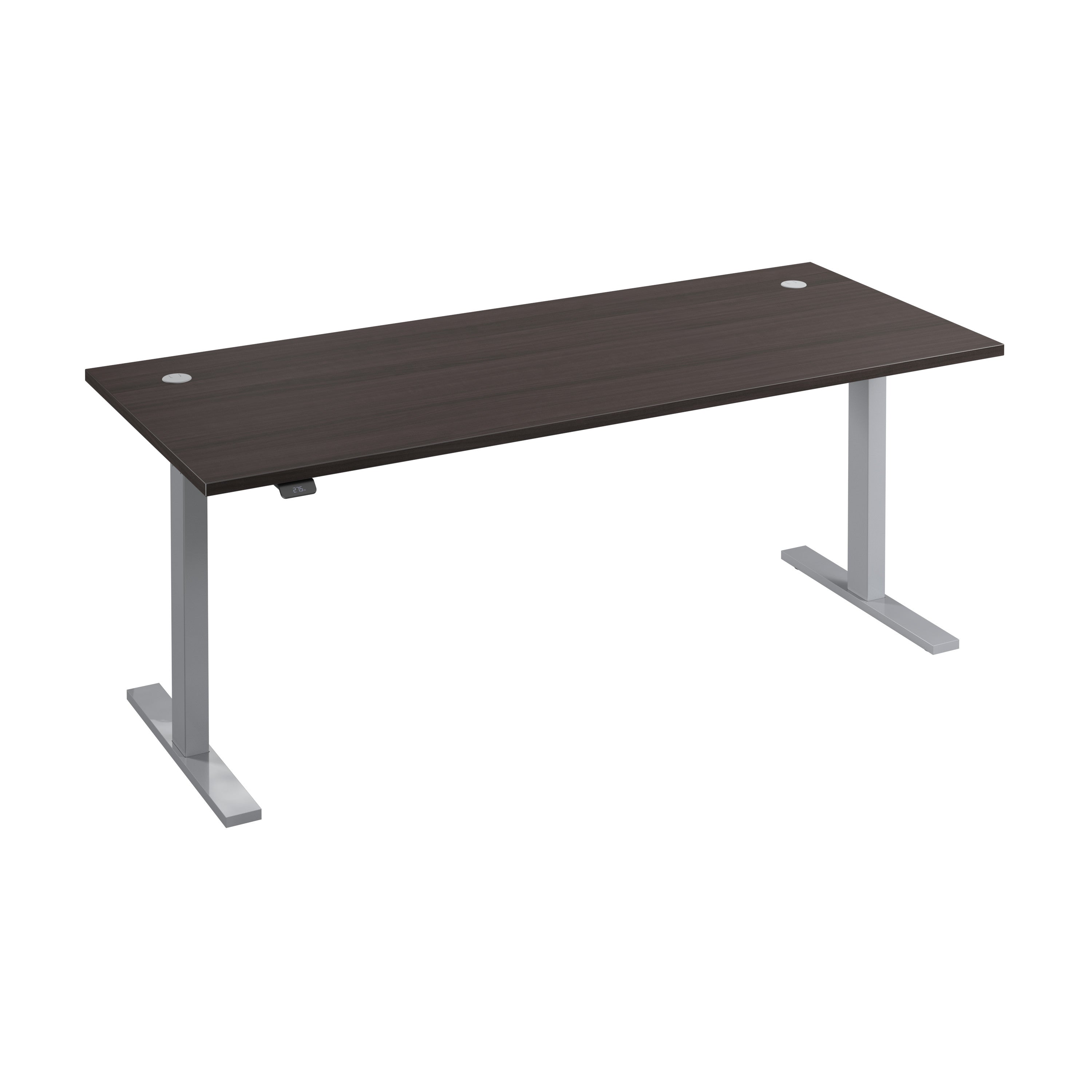 Bush Business Furniture Move 60 Series 72W x 30D Electric Height Adjustable Standing Desk in Storm Gray with Metallic Gray Base - 71.02" Width x 29.37" Depth x 47.69" Height
